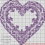grille broderie coeur gratuite