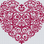 grille broderie coeur gratuite