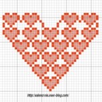 grille broderie coeur gratuite