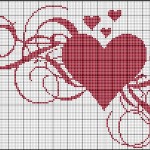 grille broderie coeur gratuite