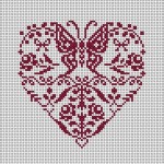 grille broderie coeur gratuite
