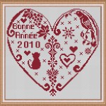 grille broderie coeur gratuite