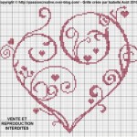 grille broderie coeur gratuite