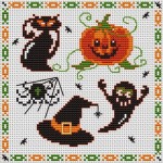 grille broderie halloween