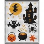 grille broderie halloween