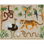 grille broderie jungle