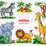 grille broderie jungle