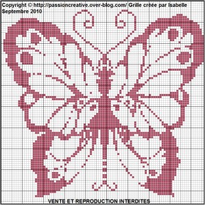 grille broderie papillon