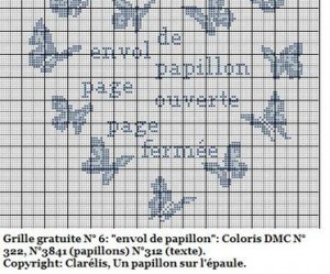 grille broderie papillon