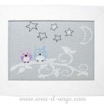 modèle broderie hiboux