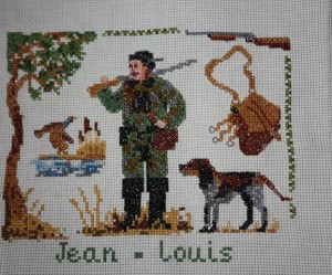 motif broderie chasse