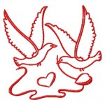 motif broderie colombe