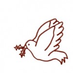 motif broderie colombe