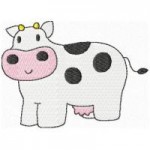 motif broderie machine vache