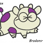 motif broderie machine vache