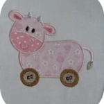 motif broderie machine vache