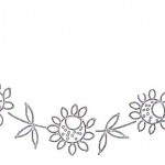 patron pour broderie initiales