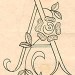 patron pour broderie initiales