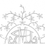 patron pour broderie initiales