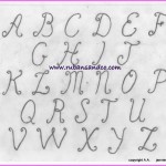 patron pour broderie initiales