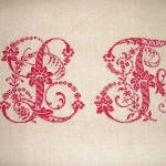 patron pour broderie initiales