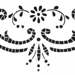 patron pour broderie initiales