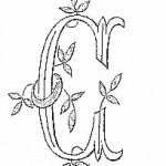 patron pour broderie initiales