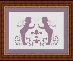 grille broderie ange