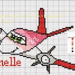 grille broderie avion