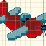 grille broderie avion