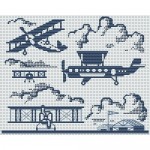 grille broderie avion
