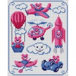 grille broderie avion