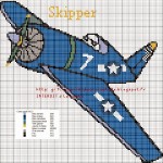 grille broderie avion