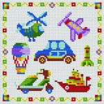 grille broderie avion