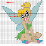 grille broderie fée clochette