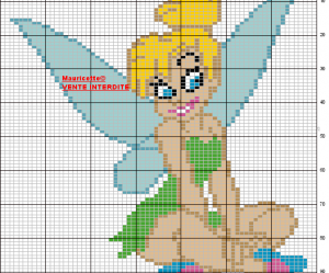 grille broderie fée clochette