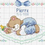 grille broderie naissance fille