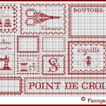 grille gratuite broderie ruban