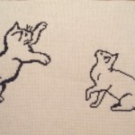 modèle broderie chat