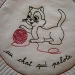 modèle broderie chat