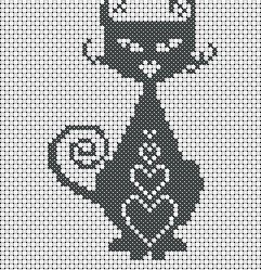 modèle broderie chat