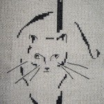 modèle broderie chat