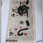 modèle broderie chat