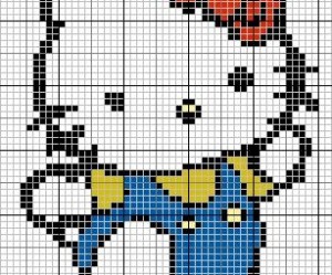 modèle broderie gratuit hello kitty