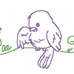 modèle broderie oiseau