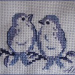 modèle broderie oiseau