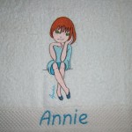 modèle broderie serviette toilette