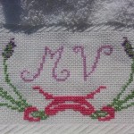 modèle broderie serviette toilette