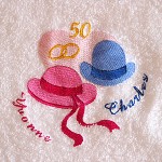 modèle broderie serviette toilette