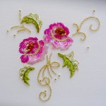 motif broderie avec perles